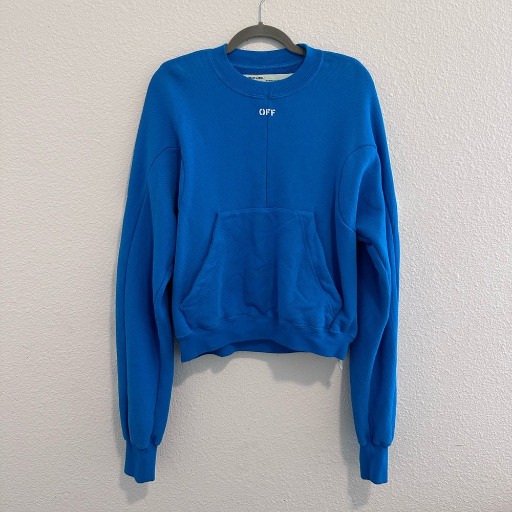 OFF WHITE C/O VIRGIL ABLOH BLUE DIAGONAL SWEATSHIRT